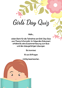 Eine Demonstration davon wie kiroku Inhalte dynamisch darstellen kann. Gezeigt anhand von einem automatisch generierten Girls Day Quiz